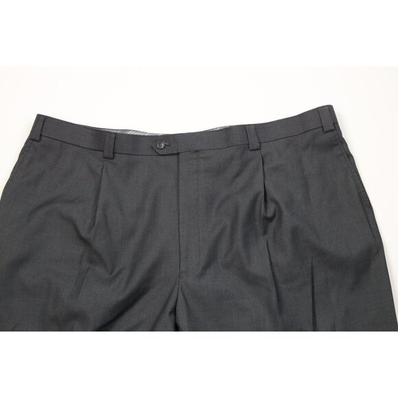 Caravelli Mens Size 54R Super 150s 3 Piece Suit Wedding Gray Pants 48x27 - Picture 12 of 16